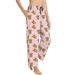 Pink Rilakkumas Cartoon Women Loungewear Pants With Pockets Pajama Pants Home Pj Bottoms_ecoleips.com