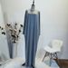 Modest Abaya Dress/Muslim Dress Women Plus Size Women's Batwing Long Sleeved Maxi Dress Fashionable Comfortable Solid Color Casual_ecoleips.com