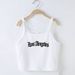 Cross-border E-commerce European And American Women's Clothing 2022 Summer New Style Los Angeles Letter Print Short_ecoleips.com