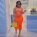 83013 Women's Sexy Knitted Chest Wrap Dress Set_ecoleips.com