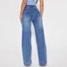 American-style High-waisted Straight Wide-leg Jeans For Women, With A Stylish Design, Loose Fit, Washed Blue, Casual_ecoleips.com