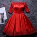 Women's Clothing New Spring Red Bride Wedding Toast Dress Slim Wedding Dinner_ecoleips.com