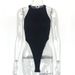 2025 Summer New Foreign Trade European And American Women's Slim Fit Tank Top Sexy Halter Neck Sleeveless High-Slit_ecoleips.com