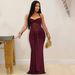 Elegant Mesh Wrap Neck Bodycon Dress With Sheer Details For Women - Sexy Sleeveless Party Dress In Black, Burgundy, Red, Brown, White (S-Xxl)_ecoleips.com