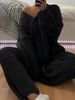 Women's Casual Knit Cardigan & Pants Set - Soft Long Sleeve Sweater Outfit For Fall & Spring (Black, Russet, Gray, Apricot) S/M/L/XL_ecoleips.com
