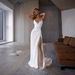 Summer Wedding Dresses Sexy Suspender Women's Dress American Style Solid Color Sequined Backless Slit New 2026_ecoleips.com