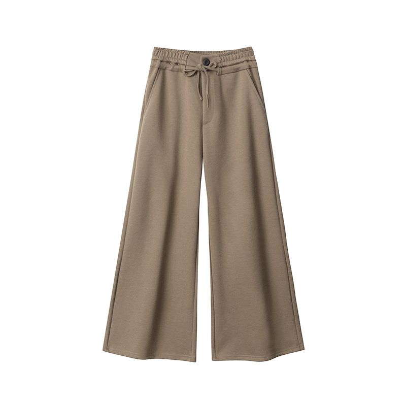Women's Clothing Summer New Long Mopping Pants Sports Elastic Pants Wide Leg Straight Street Trousers_ecoleips.com