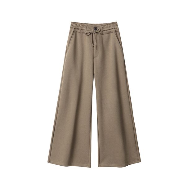 Women's Clothing Summer New Long Mopping Pants Sports Elastic Pants Wide Leg Straight Street Trousers_ecoleips.com