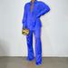 Women's Clothing Fashion Multi Color Satin Loose Casual Suits_ecoleips.com