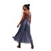 New European American 2024 Bohemian Style Strapless Long Dress With High Waist, V-Neck, Floral Print, And Sexy Design_ecoleips.com
