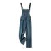 All-cotton Turkish Denim Overalls, European And American Style, High-waisted Workwear Straight-leg Casual Jeans Women,_ecoleips.com