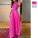 Women's Sleeveless round Neck Long Dress Elegant Backless Design Cross Pleated Solid Color European American Style_ecoleips.com