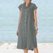 2026 New European And American Independent Store Cardigan Stand Collar Single-Breasted Cotton-Linen Pocket Plus_ecoleips.com