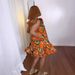 Women's Clothing Printed Flying Sleeves Loose Short Dress_ecoleips.com