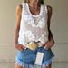 Women's Sleeveless V Neck Crochet Knit Vest Top In Russian Spring/Summer American Style New_ecoleips.com