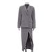 Elegant Commuter Style Two Piece Suit Set For Women With Slit Skirt And Collared Long Sleeved Jacket_ecoleips.com