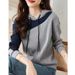 This Year's Popular Color-blocking Slim-fit Hooded Sweatshirt Women Is A Trendy, High-end, Casual, Layered Jacket For_ecoleips.com