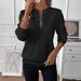 Women's Clothing Quilted Pullover Sweatshirt Casual Zipper Design 4 In 1 Warmth Level_ecoleips.com