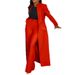 Women's Clothing Color Lapel Long Suit Two Piece Suit_ecoleips.com