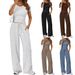 2026 Summer New European American TK Women's Fashion Casual Two-Piece Y2K Set With Round Neck Short Sleeve And_ecoleips.com