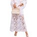 Women's Clothing Women's High-Waisted Denim Skirt Lace Patchwork Midi Skirt For Summer For Formal & Casual For Women_ecoleips.com