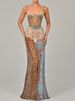JULISSA MO Chiffon Print Leopard High Slit Baroque Women Dress Spaghetti Strap Maxi Dress Summer Skinny Elegant Party Clubwear_ecoleips.com