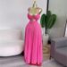 Summer Strapless Camisole Tie Dye Print Long Dress Sleeveless Elegant Backless Women's Dress_ecoleips.com