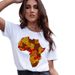 European And American Clothing, Round-neck Top, Harajuku Style, Continent Map, Short-sleeve T-shirt, Women's Summer Wear_ecoleips.com