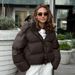 girl Girl Cross-Border For Women 2025 Winter New European And American Style Loose Coat Short Hooded Cotton Jacket_ecoleips.com
