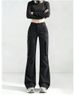 K Micro Pull Work Pants Women's New Retro Outdoor Loose Wide Leg Slimming Casual Pants_ecoleips.com