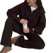 Women's Clothing Half Zip Pullover Sweater High Neck Half Zip Pullover Sweater & Pants Set - Casual Solid Color Two-Piece Outfit For Fall & Winter_ecoleips.com