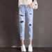 Women's Clothing Leg Jeans For Women Autumn High Waist Drape Loose Versatile Straight Pants_ecoleips.com