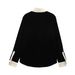 Women's Clothing Patchwork Velvet Shirt And Pants Set Style Casual Fashion Full Length Velvet Clothing Combo_ecoleips.com