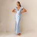 2025 Foreign Trade European And American Fashion New Sexy Deep V Slim Fit Backless Elegant Women's Mid-Length Dress_ecoleips.com