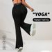 Women's Clothing High Waist Flared Pants Hip Lifting Slimming Abdomen Tightening Wide Leg Pants Elastic Quick Drying Peach Slim Training Yoga Pants_ecoleips.com