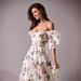 2025 European And American Cross-Border New Women's Fashion Off-Shoulder Organza Fairy Long Elegant Evening Dress_ecoleips.com