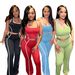 Women's Color-Block Sports Bra High-Waisted Leggings 2 Piece Set Fitness Yoga Workout Outfit_ecoleips.com