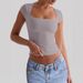Diyun European And American Yoga Wear Sports Elastic Slim Fit T-Shirt Women's Clothing 2025 Summer_ecoleips.com