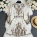 FD1980 In Stock Summer New Women's Printed Bohemian Vacation Style Casual Loose Long Dress_ecoleips.com