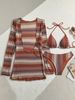 Women's Knitted Three Piece Swimsuit Sexy Hollowed Out Bikini Fashion Swimwear For Beach Vacations_ecoleips.com