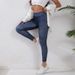 Women's Clothing Denim Yoga Fitness Pants Export Quality Hip Lifting Tights High Waist Control Pants Pockets_ecoleips.com