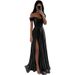 European American 2025 New Cross-Border One-Shoulder Sexy Dress For Banquets, Performances, Elegant Solo Shows,_ecoleips.com