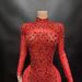 Women's Clothing Novance Sparking Diamonds Elegant Pink Fathers Dress_ecoleips.com