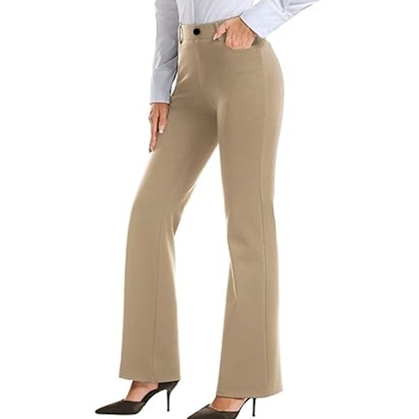 Women's Formal Dress Pants Business Casual Work Pants With Pockets Regular Casual Pants Suitable For The Office_ecoleips.com