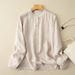 Bohemian Linen Long Sleeve Shirt - Oversized Button-Up Blouse, Relaxed Fit, Vintage Style (White/Black/Green/Pink/Natural)_ecoleips.com