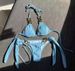 Verve 2025 New Style Wave Fabric Metal Ring Tie Bikini Women's Swimsuit_ecoleips.com