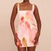 Ladies Square Neck Camisole Summer Mini Dress Fashion Print High Waist Slim Fit Beach Dress Casual Backless Hollow Short Dresses_ecoleips.com