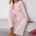 Pink Modal Comfortable Sleeve Long Pants Pajama Set European And American Autumn New Women's Homewear_ecoleips.com