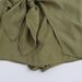 Suitable For All Seasons 2024 Summer New Loose Casual Military Green Bowknot Skirt Pants For Women_ecoleips.com