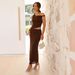 Women's Clothing New Summer Mesh Splicing Slim Fit Hip Dress_ecoleips.com